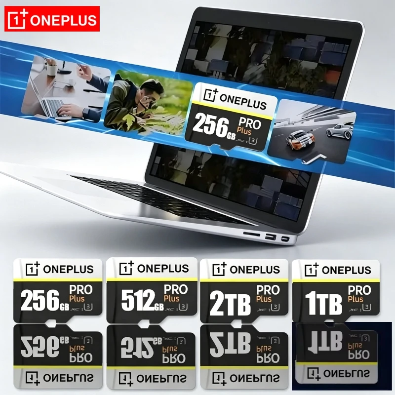 Фото Карта памяти OnePlus 2TB High-Speed V30 A2 4K SD 512GB 256GB 1TB Micro TF SD с адаптером для смартфонов/планшетов/ПК, универсальная №1
