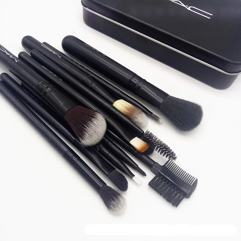 Набор кистей для макияжа MA 12 шт. Профессиональные Тени век румян пудры подводки