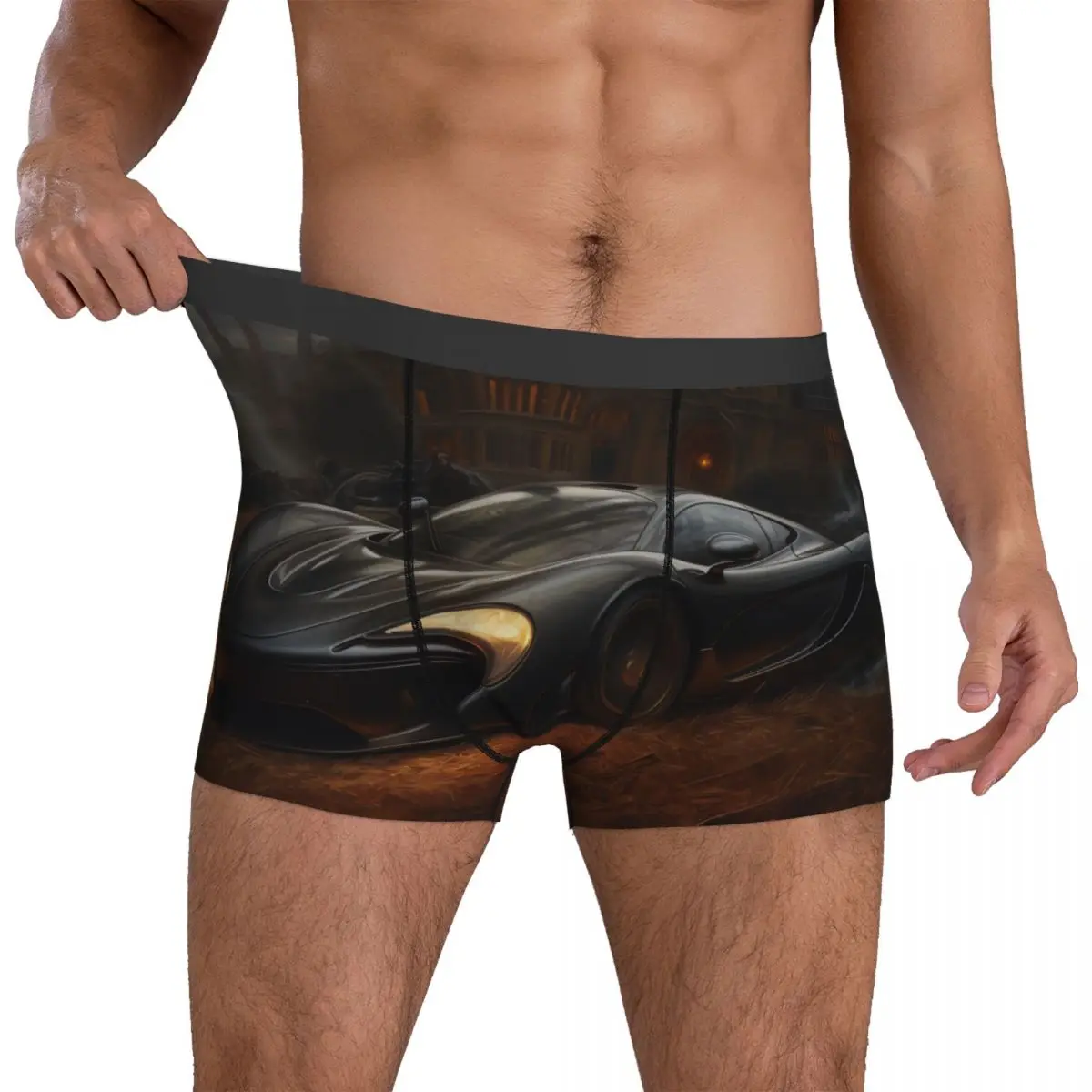 

Powerful Sports Car Underwear Mystic Gothic Men's Shorts Briefs Plain Boxer Shorts Trenky Customs Plus Size Underpants