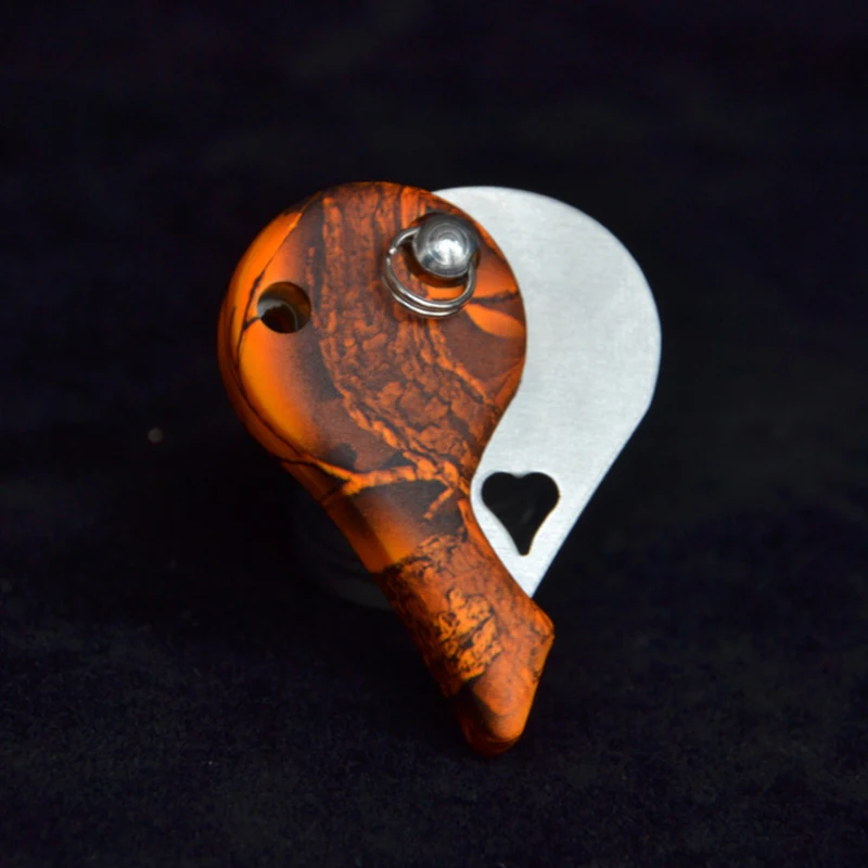 Новый креативный мини-нож в форме сердца мини складной нож маленький с ключом