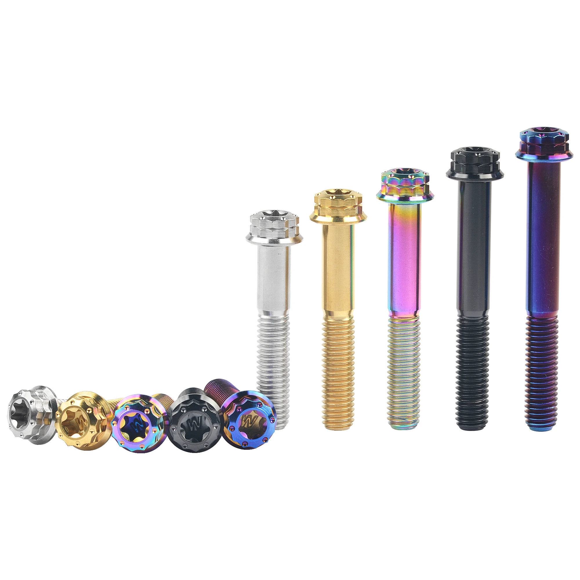 Титановый болт Xingxi M8/M10x15 20 25 30 35 40 45 50 55 60 65 80 мм Torx фланец 12-точечный винт для