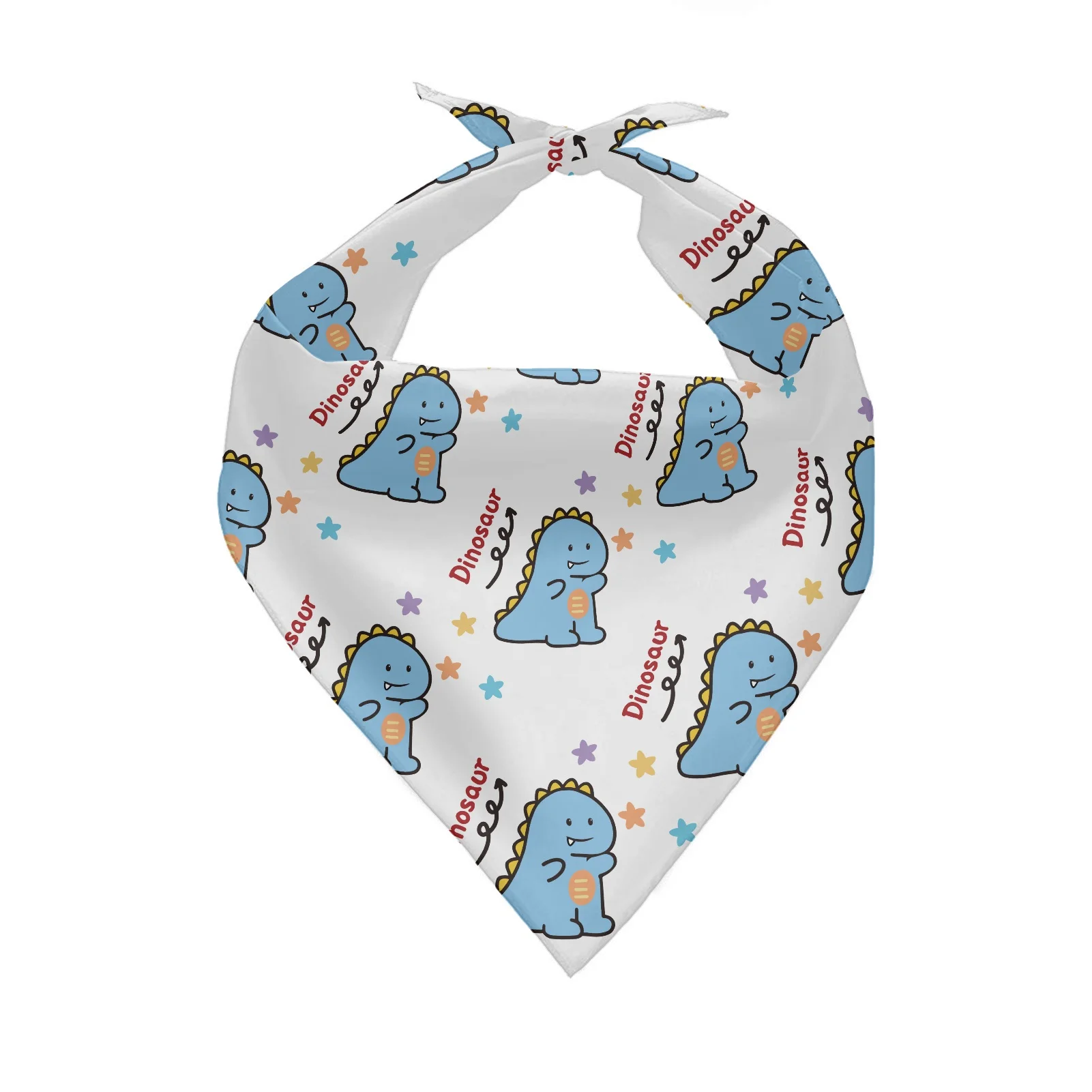 

Dog Bandana Cute Cartoon Dinosaur Stegosaurus Brontosaurus Small Medium Dog Bibs Head Scarf Custom Pet Neckerchief