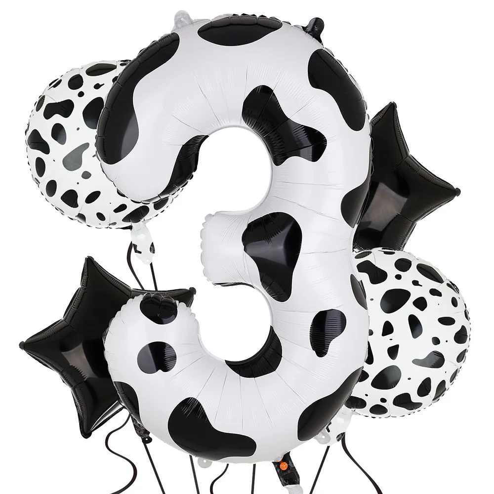 

5 шт., 40-дюймовые воздушные шары в виде коров с рисунком животных