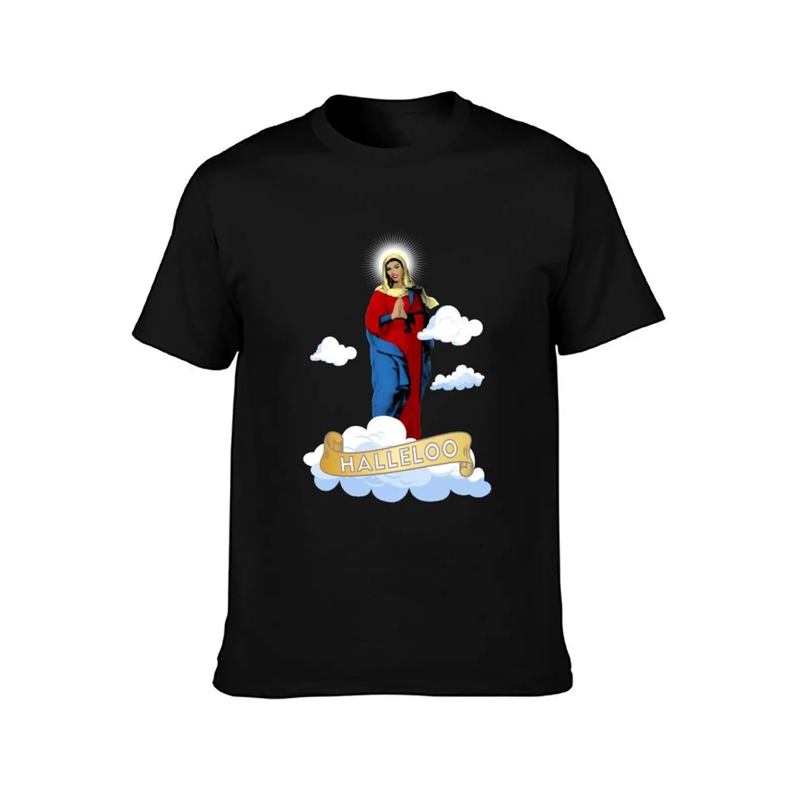 Фото Футболка HALLELOO - shangela - the virgin mary, базовая, дышащая, однотонная. №2
