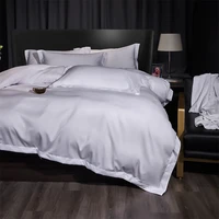 hotel bedding set luxury nordic double bed king size hemming white bedding sets high end sanding duvet cover with pillowcases