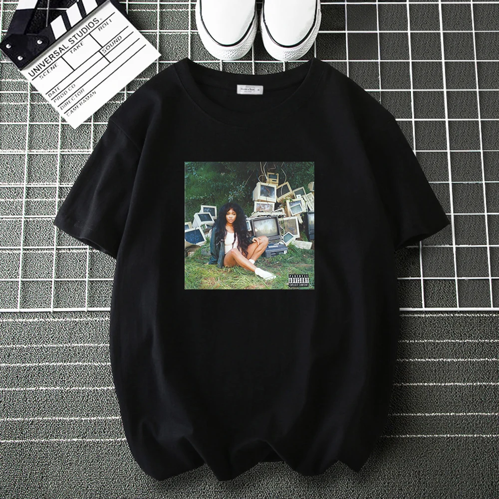 

Рубашка-тройник в стиле «Звездный альбом», модная футболка с надписью «Музыкальный альбом» для мужчин и женщин, Брендовые повседневные сво...