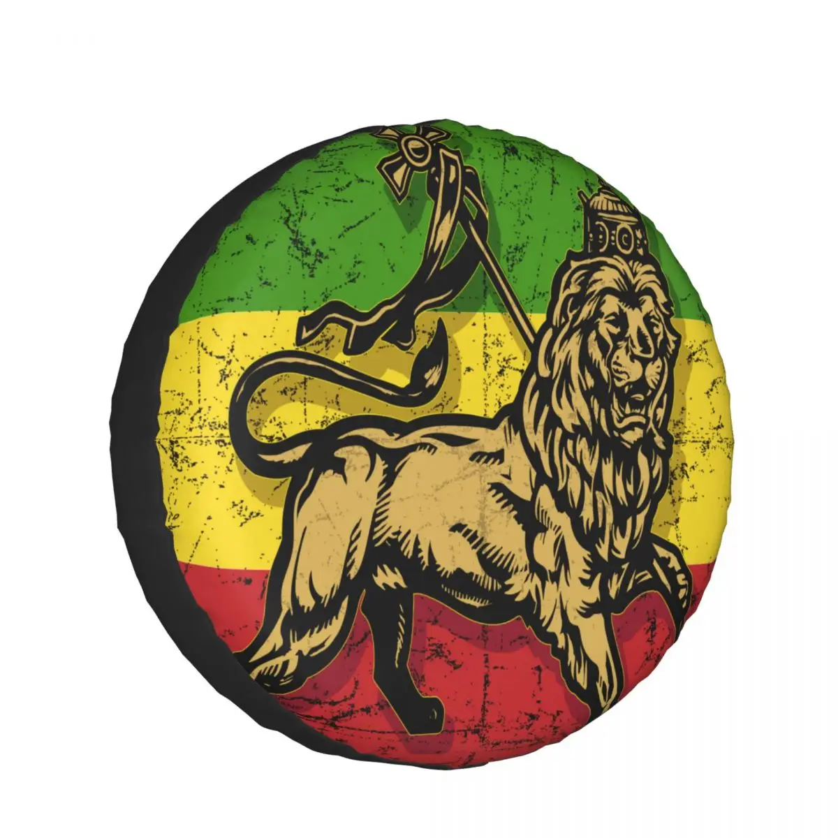 

Car Wheel Tyre Cover 13/14/15/16 Inch Lion Of Judah Flag Spare Tire Cover Case Soft Protector Pouch Car Accessories