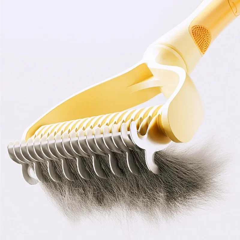 Расческа для собак нож удаления шерсти домашних животных двусторонняя щетка