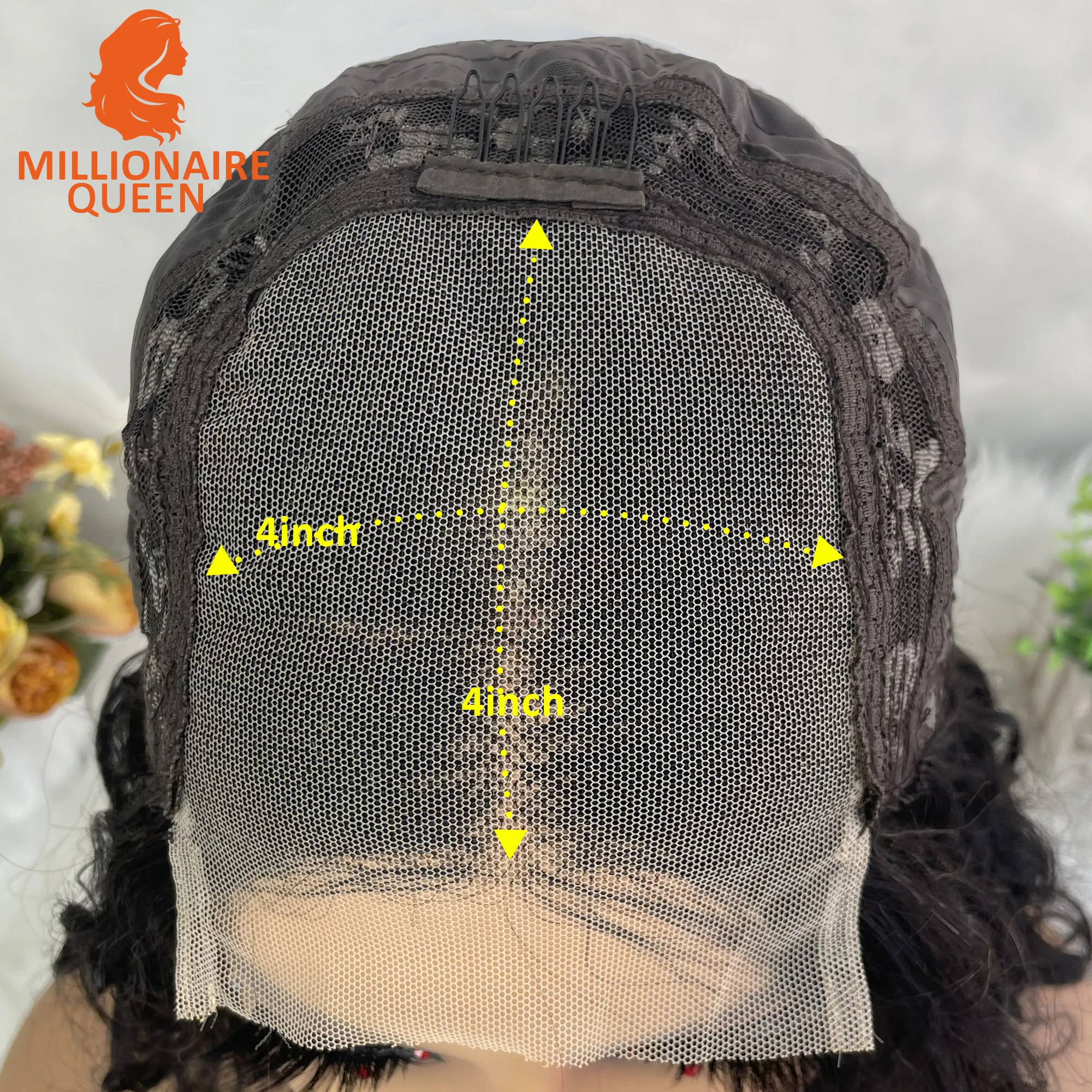 Надувные супер двойные волосы Vietname итальянская волна 4x4 боб парик с 100%