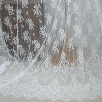 3meter exquisite eyelash lace 150cm white lace fabric wedding dress sexy lingerie diy clothes accessory