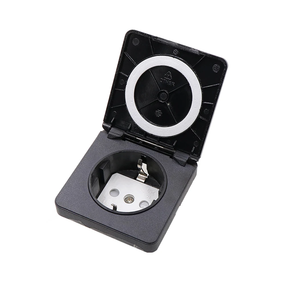 

Industrial Socket AC Power IP54 Waterproof Socket EU Concealed Plug Electrical Cover Power Connector Safety Socket 16A 250V