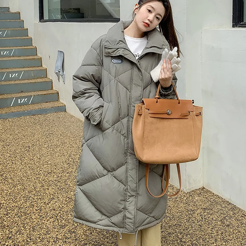 Mid Length Jacket 2022 Winter Ladies Coat Warm Thick Hooded Down Cotton Pie Overcome Coat Ladies Casual Loose Winter Coat