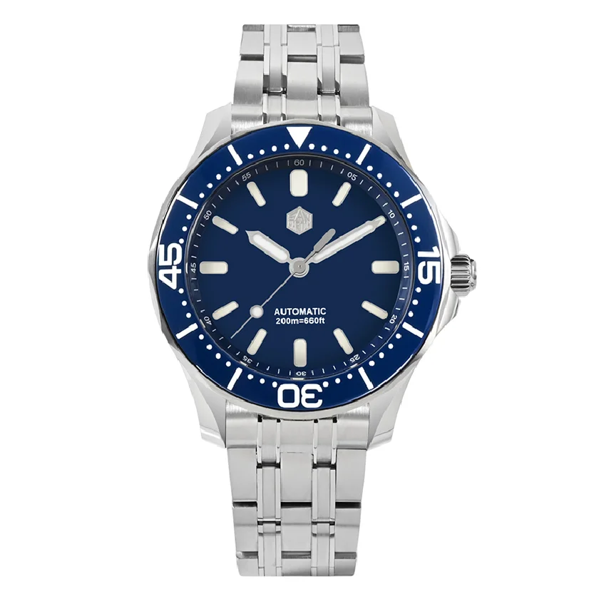 

San Martin Men Luxury Watch Diver Watches 41.5MM Automatic Mechanical Wristwatch 200M Waterproof BGW-9 Luminous Sapphire YN55