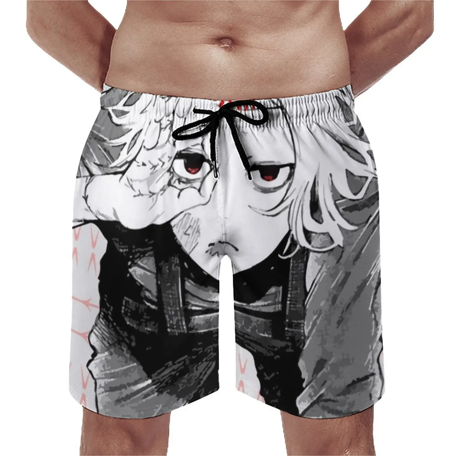 

Suzuya Hand Board Shorts Tokyo Ghoul Beach Shorts Hot Sale Man Funny Print Swimming Trunks Plus Size 3XL