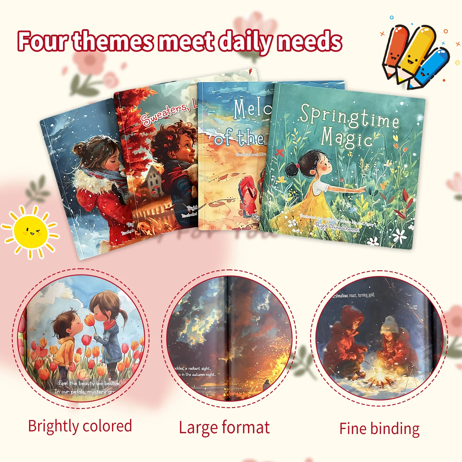 Коллекция весенне-летних и осенне-зимних сказок Aby Bedtime книга для раннего