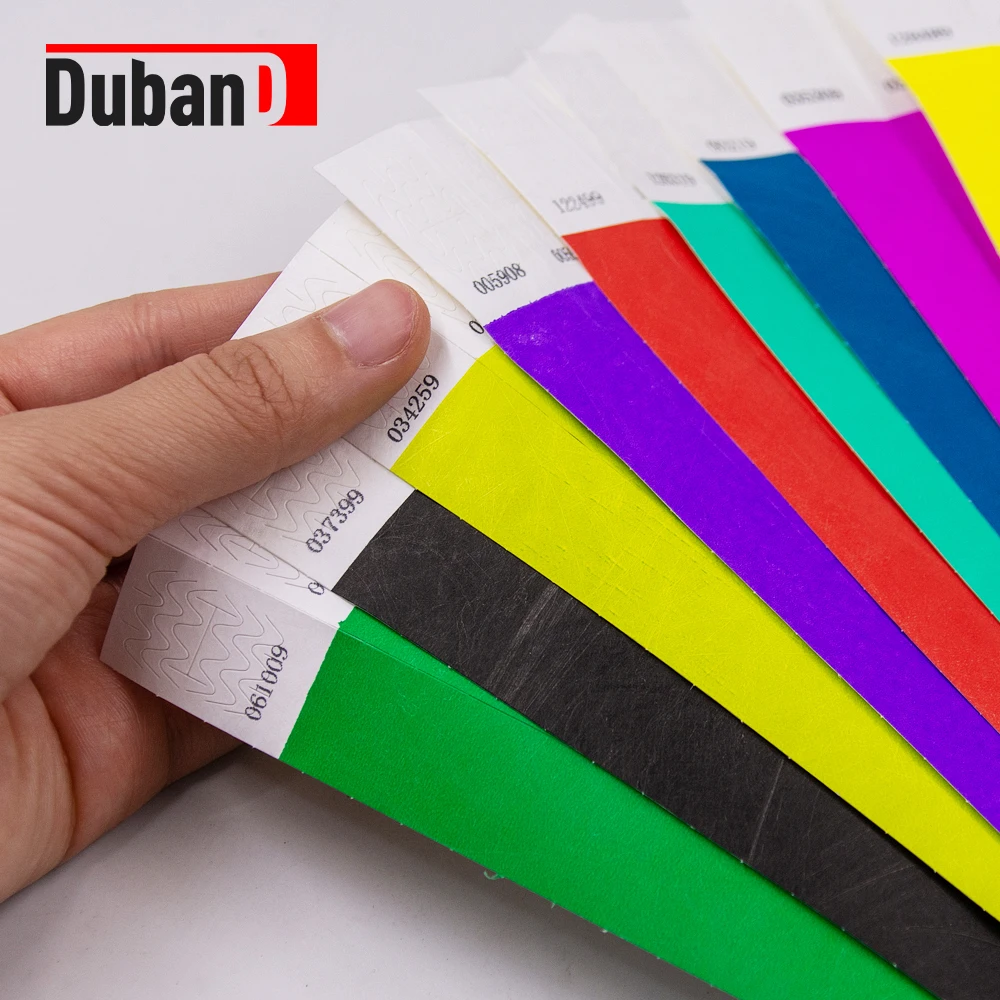 

Цветные бумажные браслеты Tyvek 200 шт