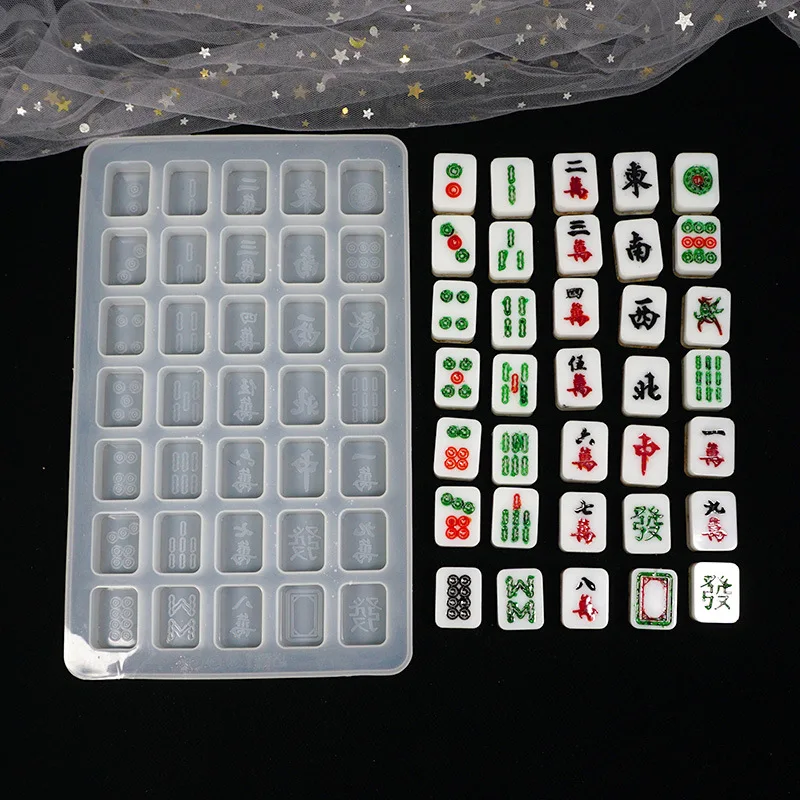 

Mini Trumpet Mahjong Mold Diy Crystal Epoxy Drop Glue Life Handmade Resin Jewelry Making Creative Fondant Mould Tool