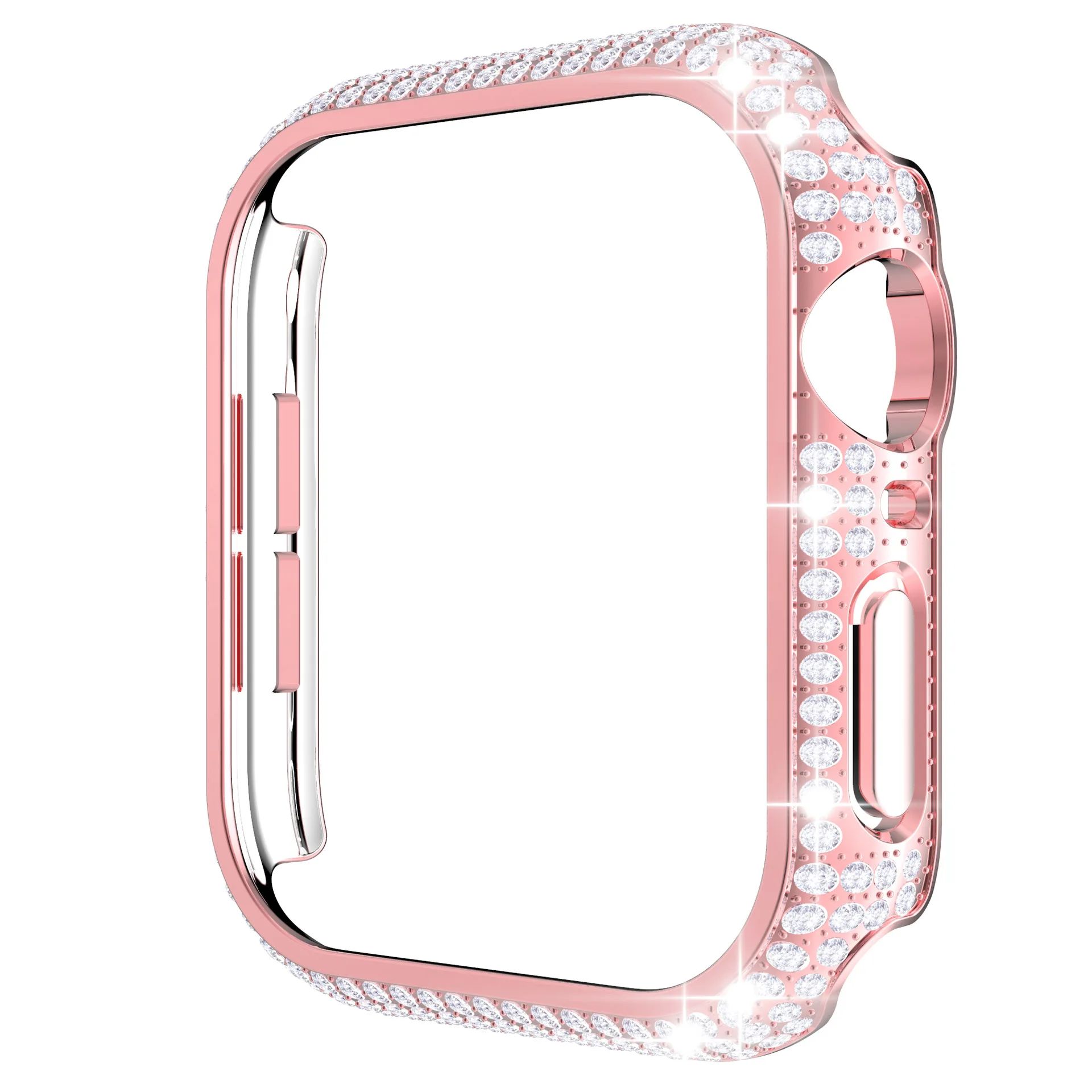 Luxury Rhinestone Diamond Protective Cover for iWatch Series 6 5 4 40mm 44mm Women Jewelry Case for Apple Watch 6 SE 3 42mm 38mm