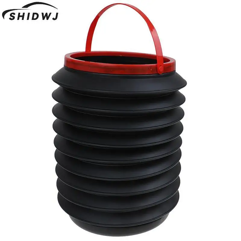 

1PC Round Car Trash Can Foldable Auto Storage Bag Wastebasket Container Accessories Multi-use For Outdoor Storage Garbage