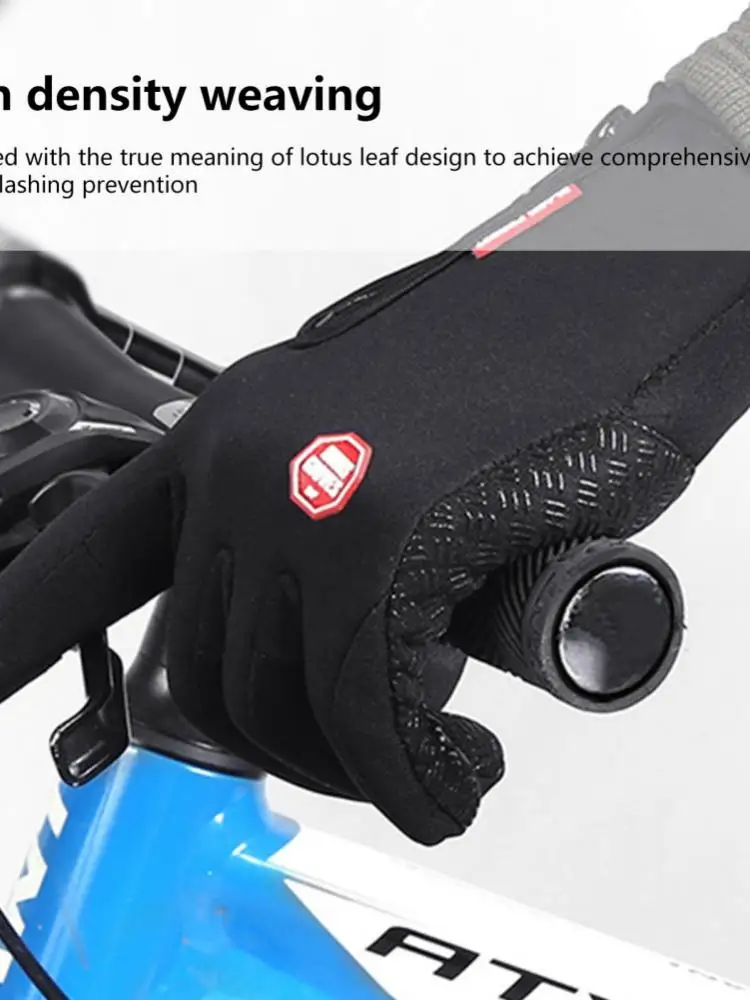 

Зимние новые стильные мужские и женские уличные лыжные мотоциклы для верховой езды с бархатной подкладкой и защитой от холода теплые перча...