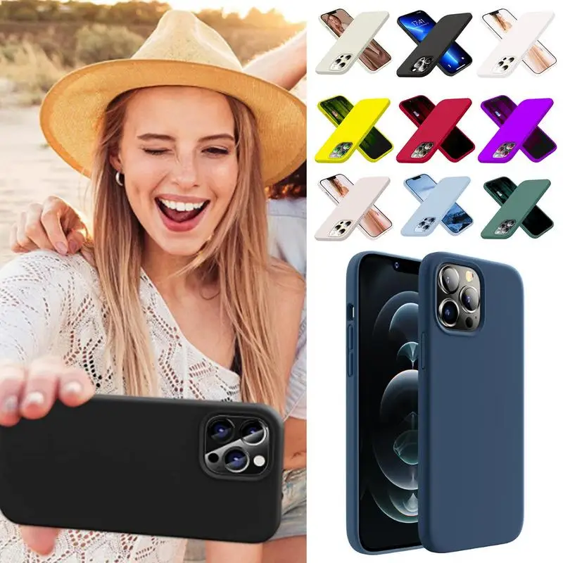 

Phone Case For IPhone13 Pro Max Liquid Silicone Shockproof Protective Anti-scratch Phone Back Cover For IPhone13 Pro Max