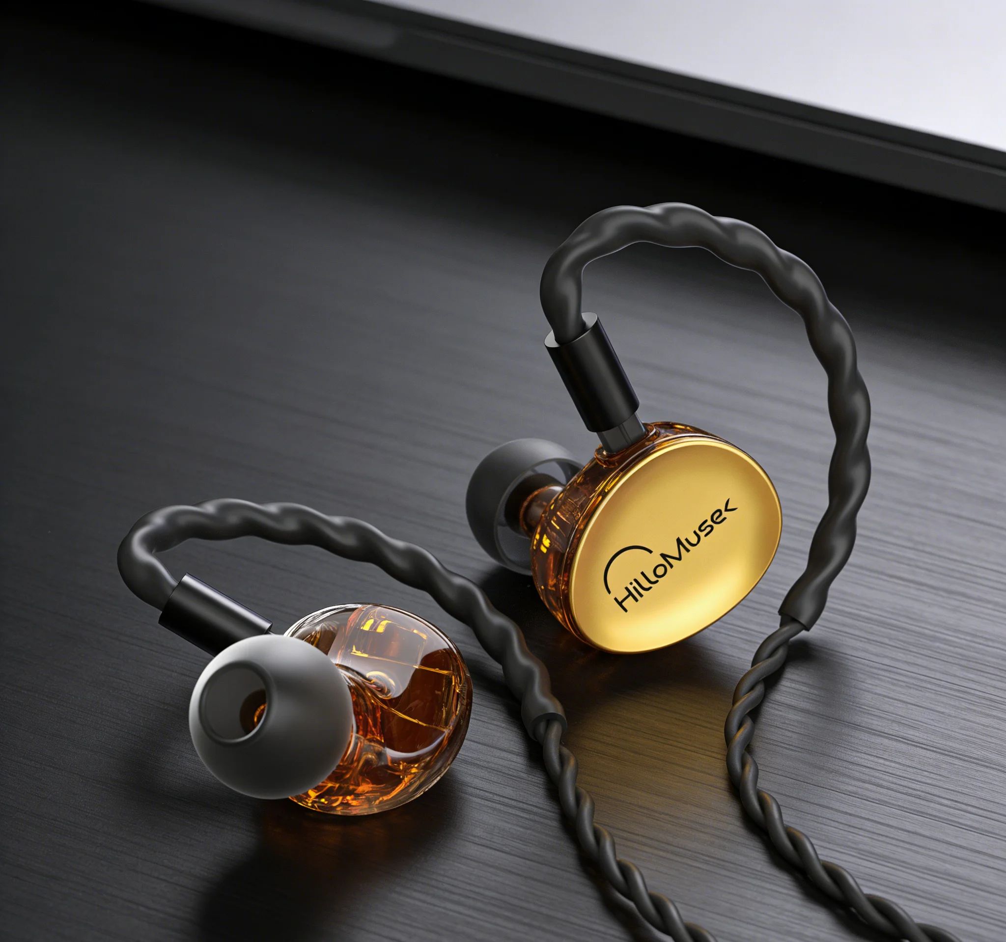 Фото Наушники HilloMusek Audiophile Hybrid IEM 1DD+1BA HiFi со съемным кабелем №5