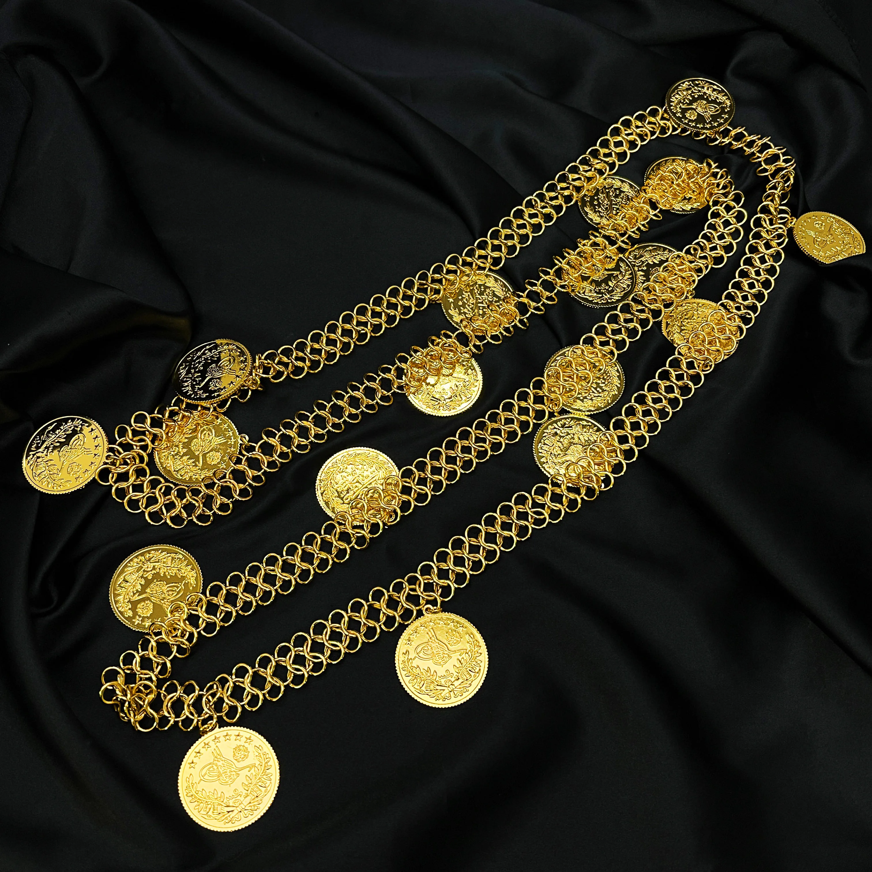 

MANDI High Quality Ottoman Totem Pendant Super Long Necklace New Gold-plated Non-fading Ethnic Style Unisex Jewelry Chain
