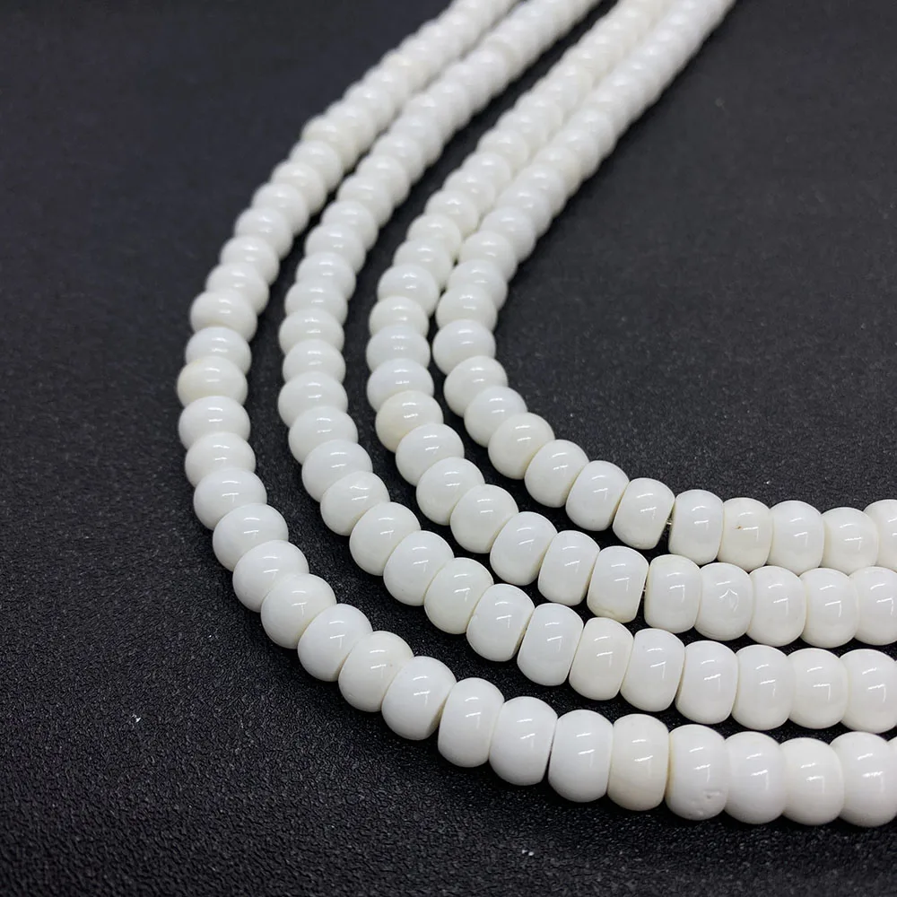 

5x8mm Natural Freshwater White Spacer Abacus Beads Men's Women's Bracelet Necklace Wholesale DIY Mother of Pearl Jewelry Beads