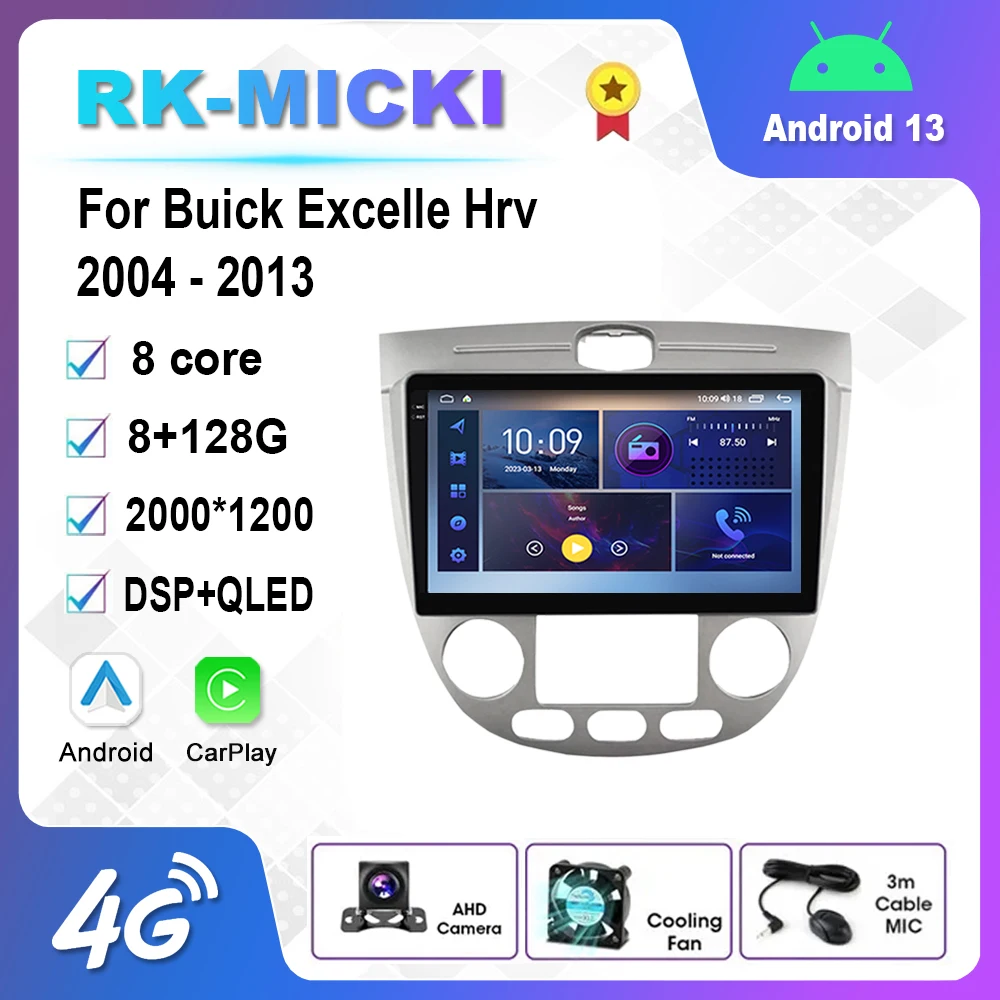 

9 Inch Android 12.0 Multimedia Player Auto Radio For Buick Excelle Hrv 2004 - 2013 GPS Carplay 4G WiFi DSP Bluetooth