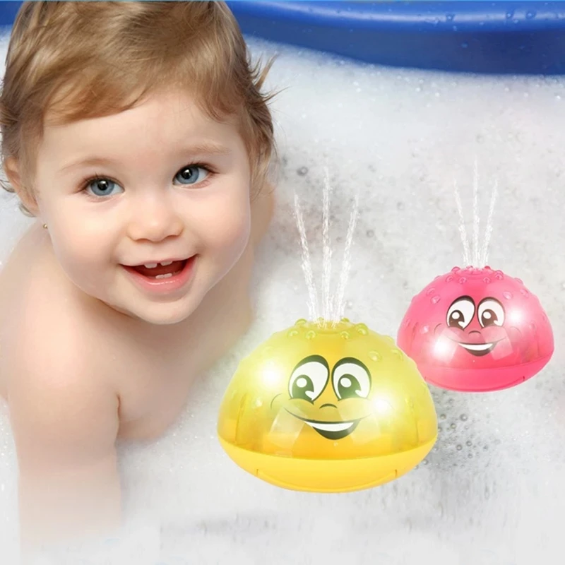 

Funny Infant Bath Toys Baby Electric Induction Sprinkler Ball with Light Music Children Water Play Ball Bathing Toys Kids Gifts