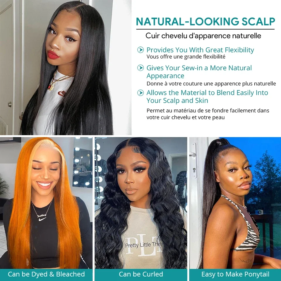 Парик Из прямых человеческих волос без клея