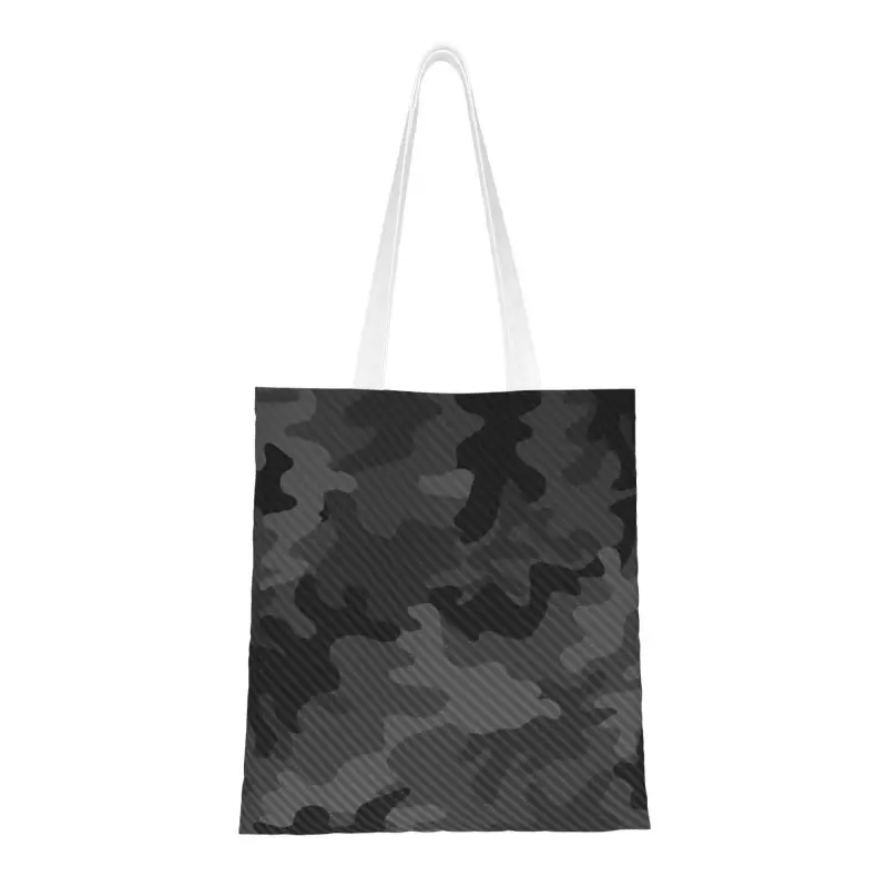 

Kawaii Printing Carbon Camouflage Design Tote Shopping Bag Reusable Canvas Shopper Shoulder Army Military Camouflage Handbag