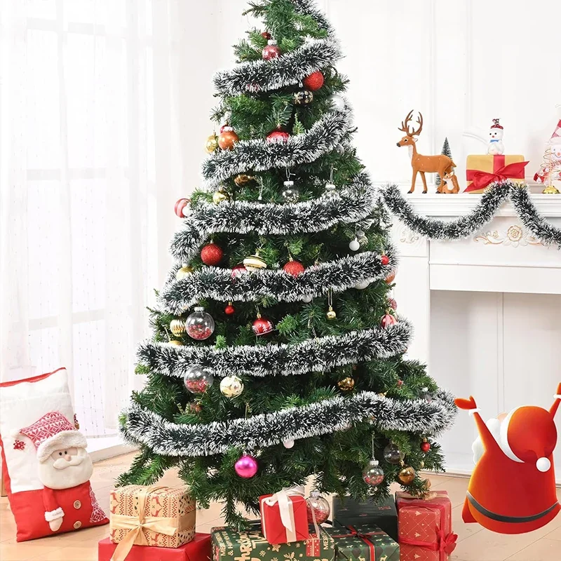 2-60 м Рождественская зеленая лента-трость гирлянда рождественская елка подвески