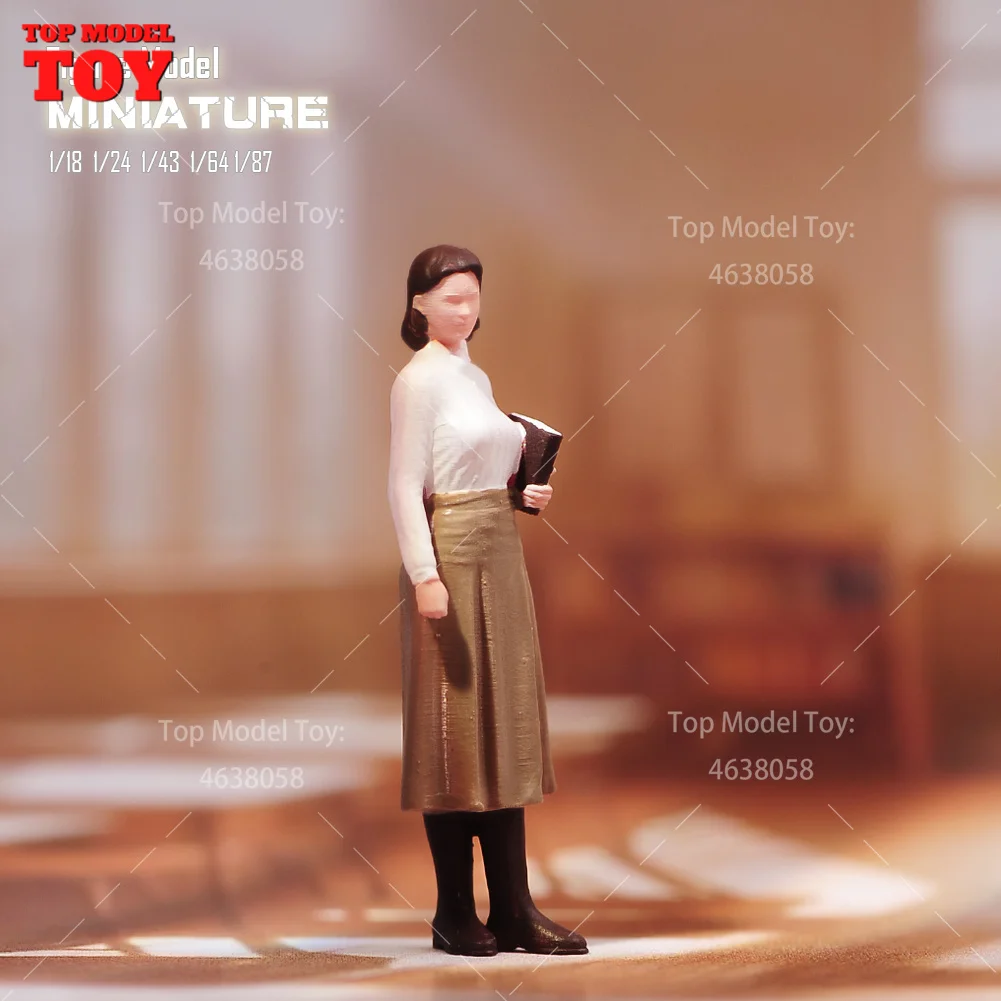 Окрашенные миниатюры 1/64 1/87 1/18 1/24 1/43 учитель ученика Женская сцена фигурка кукла