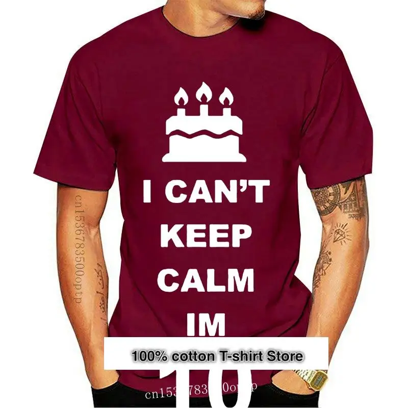 Camiseta para niños y niñas, nueva, I CanKeep Calm IM 10, regalo de cumpleaños