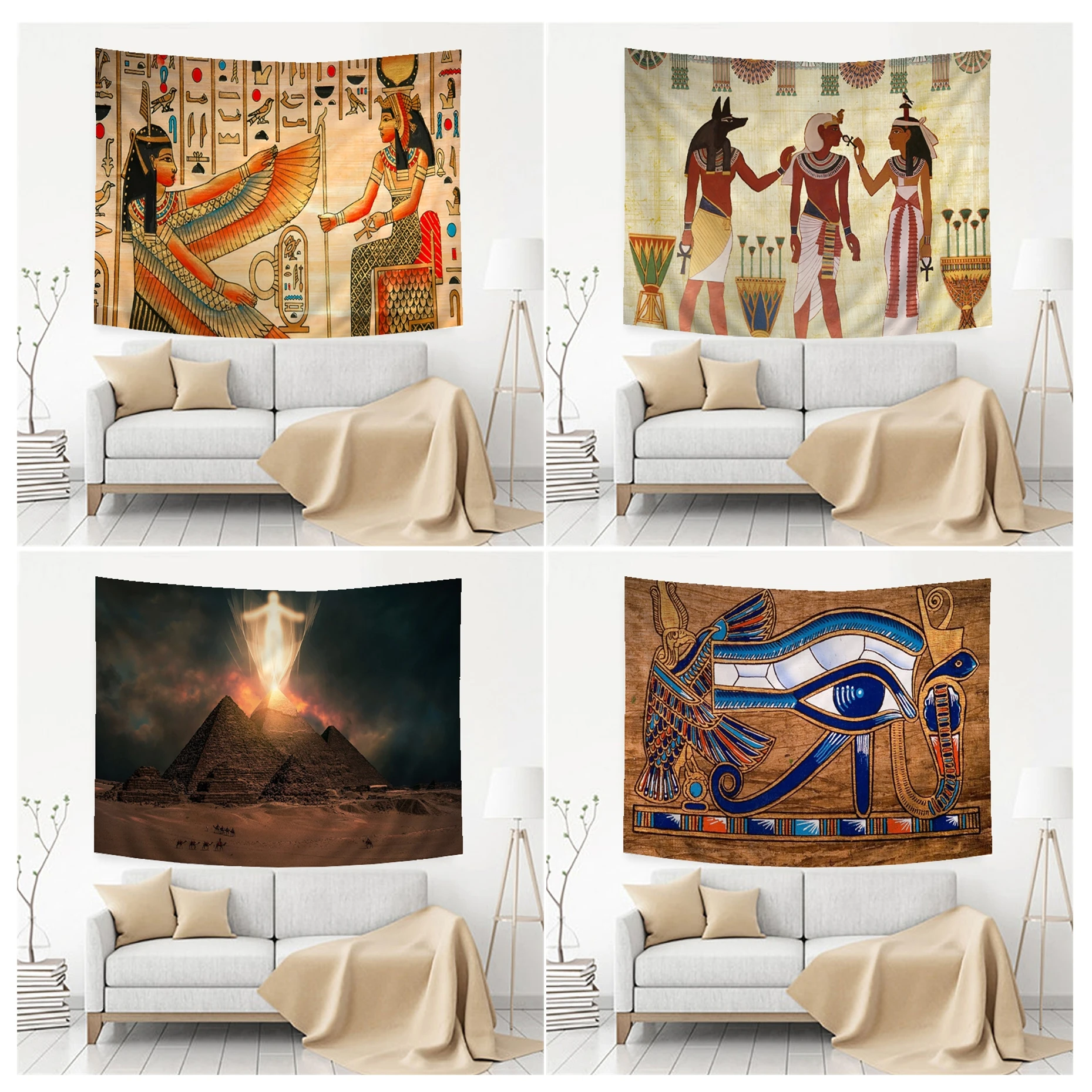 

Egyptian Element Tapestry Cartoon Tapestry Art Science Fiction Room Home Decor Wall Hanging Sheets