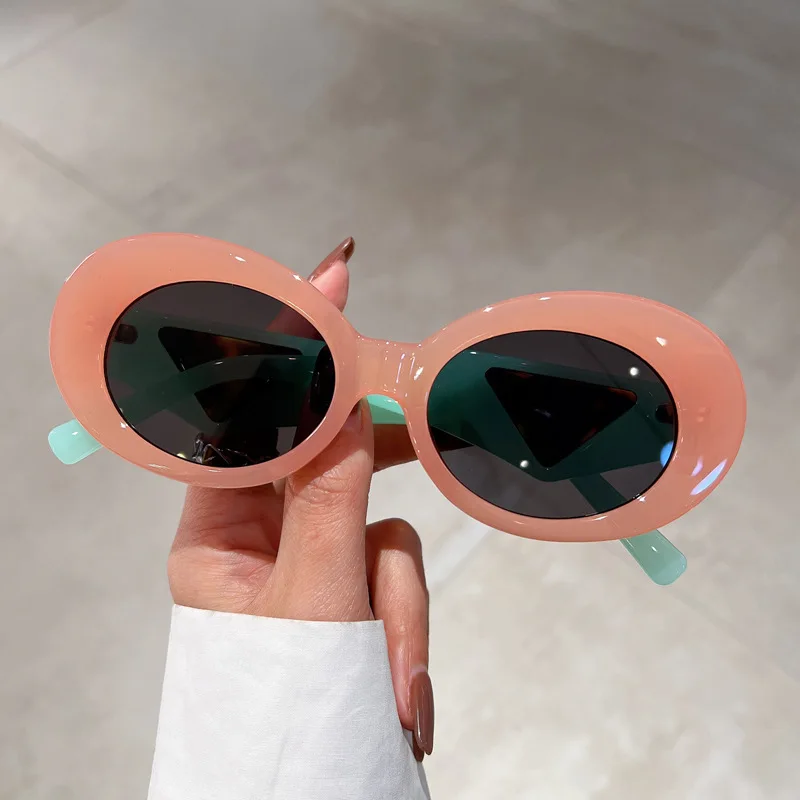 

Солнцезащитные очки «кошачий глаз» женские, роскошные брендовые дизайнерские овальные винтажные модные трендовые солнечные очки в стиле панк, с двойным цветом, с защитой от ультрафиолета