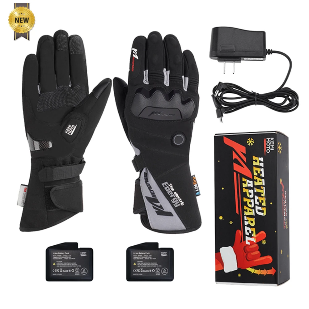 

Motorcycle Winter Electric Heating Gloves Touch Screen Gloves Skiing Warm Glove Heating Thermal Rechargeable Gloves Snowmobile