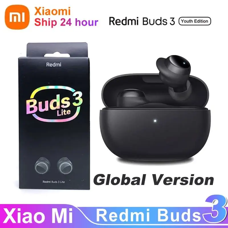 For Xiaomi Redmi Buds 3 Lite Buds TWS Wireless Earphone 5.2 Bluetooth-compatible Headphone Sports Earphone 18 Hours Battery Life