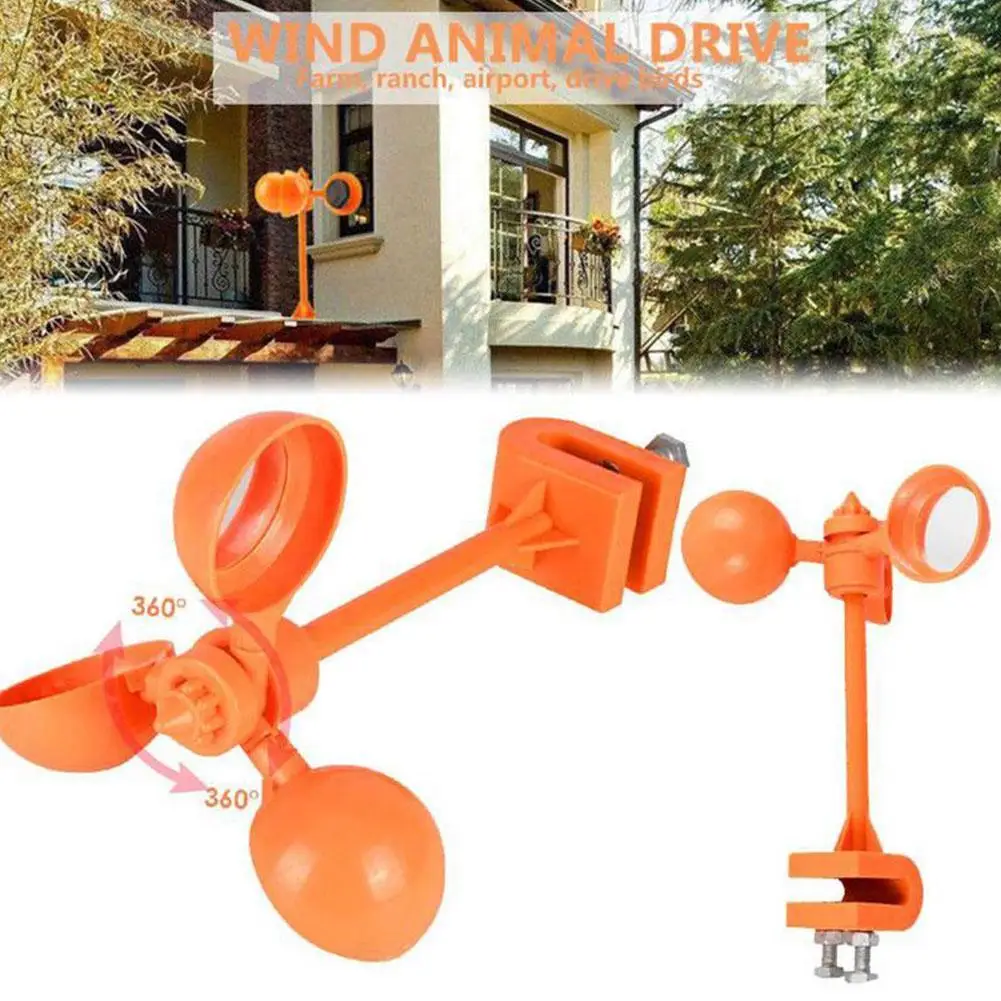 

Устройство для отпугивания птиц на 360 °, отпугиватель птиц, ворона, урожай, сад на открытом воздухе, голубь, ворона, газон, креативные электро...