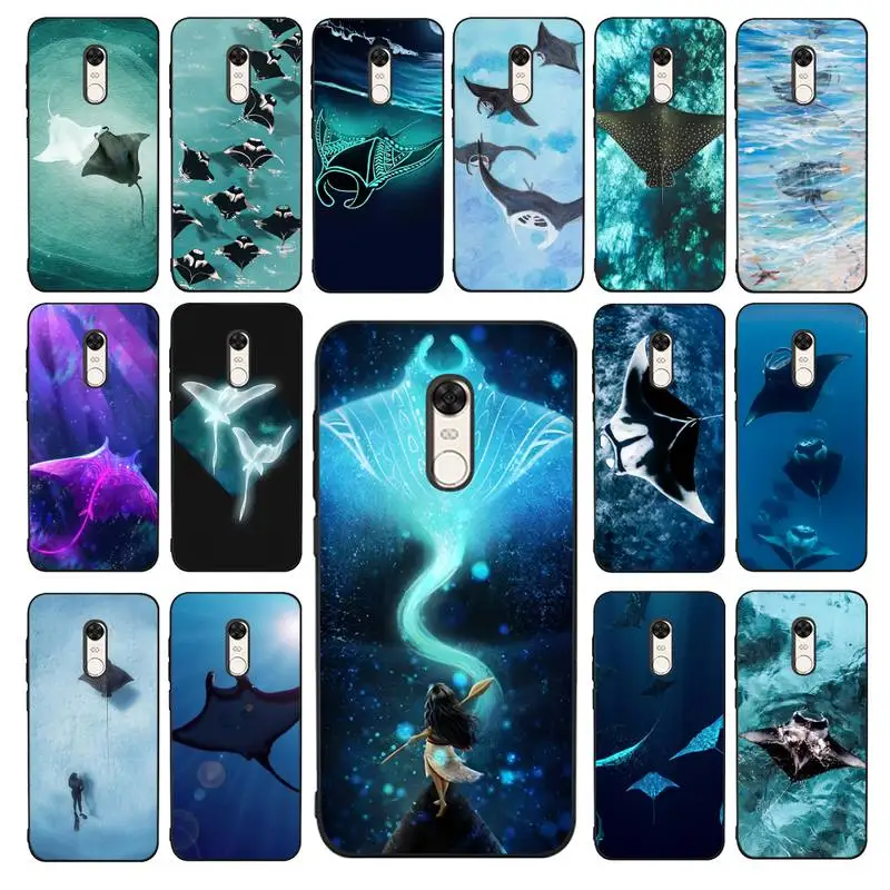 

Animal Manta Ray Phone Case for Redmi 5 6 7 8 9 A 5plus K20 4X 6 cover