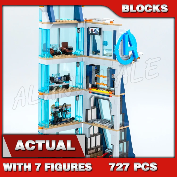 

727 шт., набор строительных блоков для супербоевого 5-этажного ревенсера, башни, Армори, комнаты техлаборатории, гаража 11564, совместим с моделями