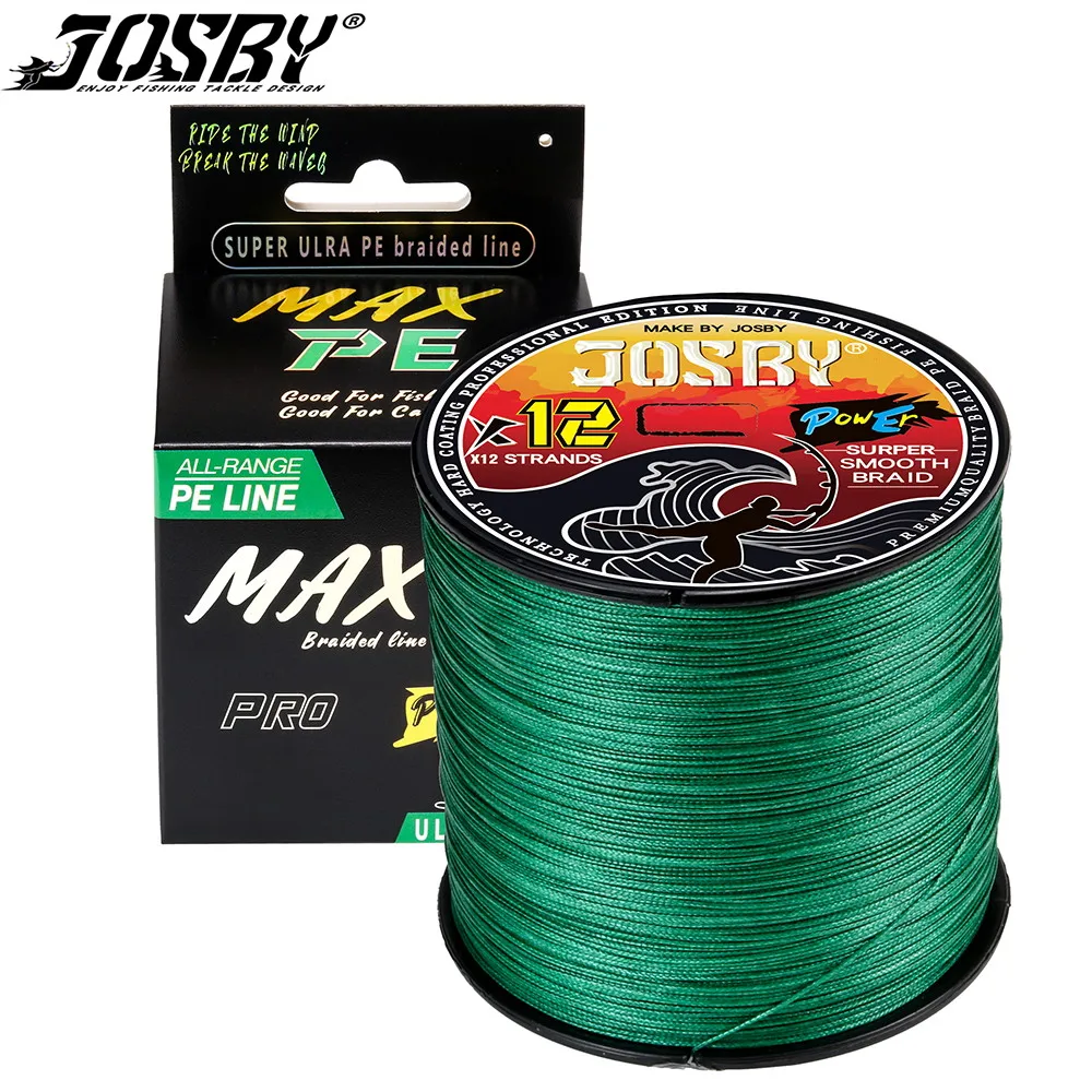 

JOSBY 12 Strands Braided Fishing Line 500M 300M 100M PE Japa Carp Sea Saltwate Multifilament Wire Tresse Peche Weave Pesca