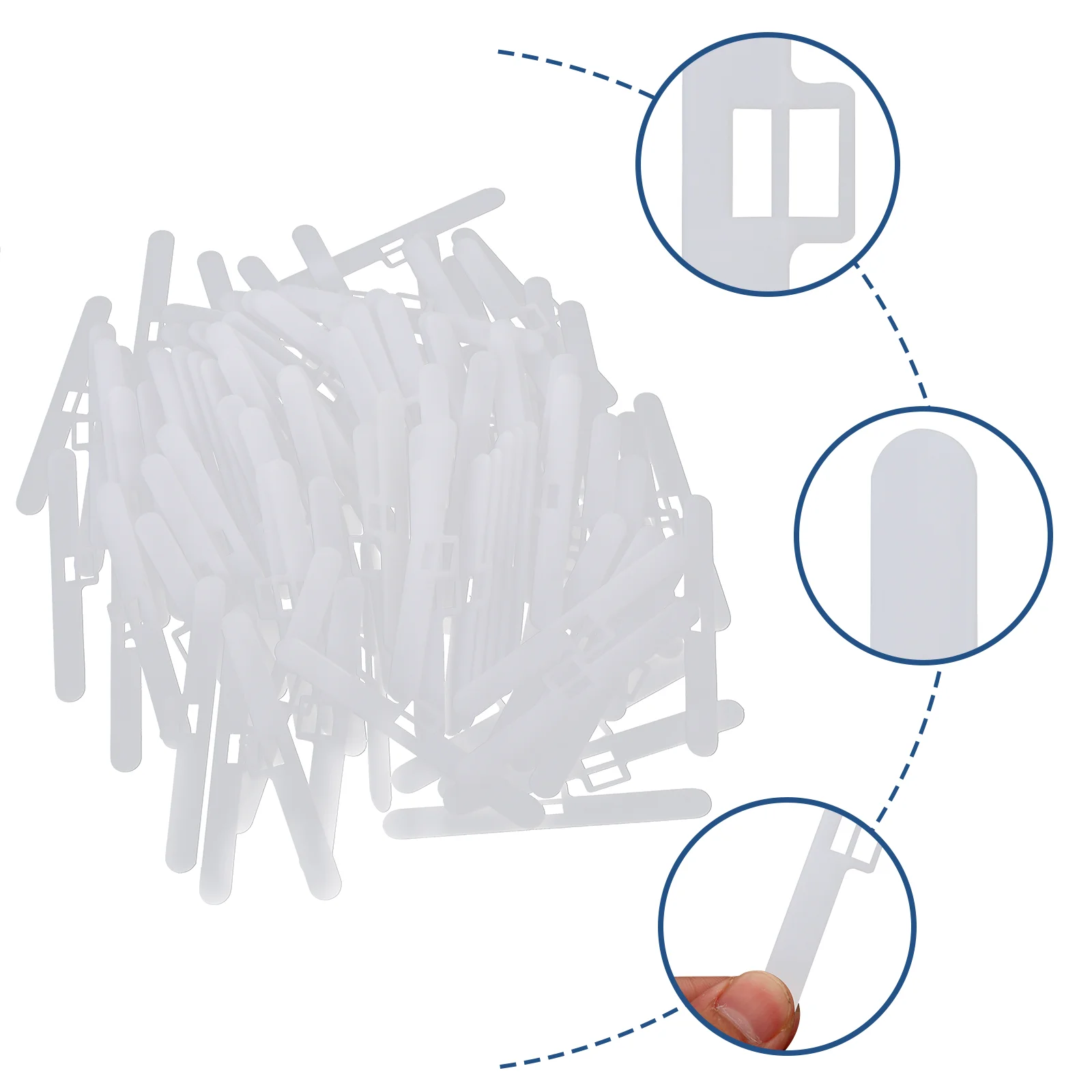 

100 Pcs Hanging Piece Louver Accessories Decorative Blinds Vertical Repair Vane Curtain Supplies White Window Replace Supply