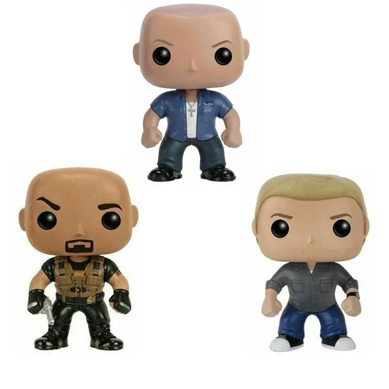 FUNKO POP NEW Arrival Fast Furious Dom Toretto #275 Brain Oɼonner #276 Luke Hobbs #277 Figure Toys Vinyl Collection Model
