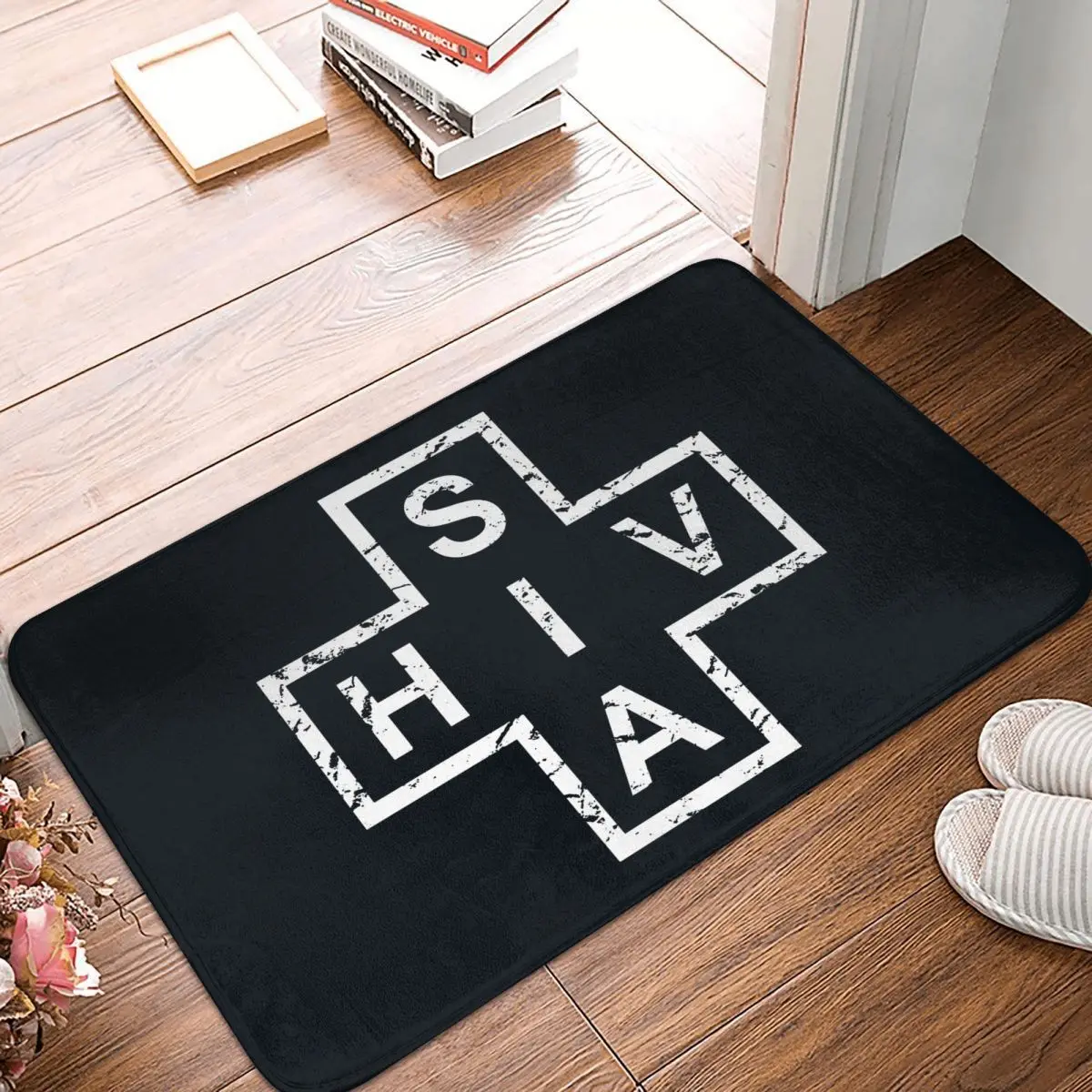 

Shiva Hindu God India Lingam Bathroom Mat Stylish Shiva Doormat Kitchen Carpet Balcony Rug Home Decoration