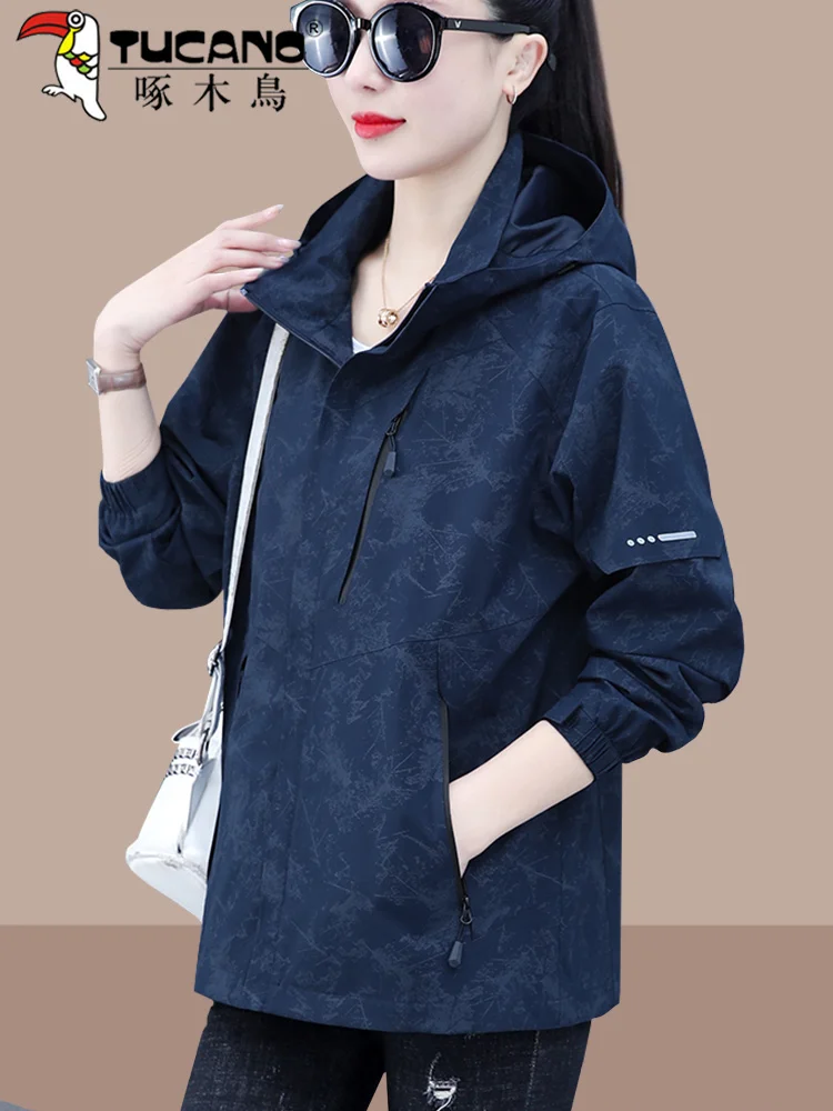 Woodpecker Brand Jacket Outerwear Women 2024 New Popular Autumn Plus size women clothing Loose Casual Short |