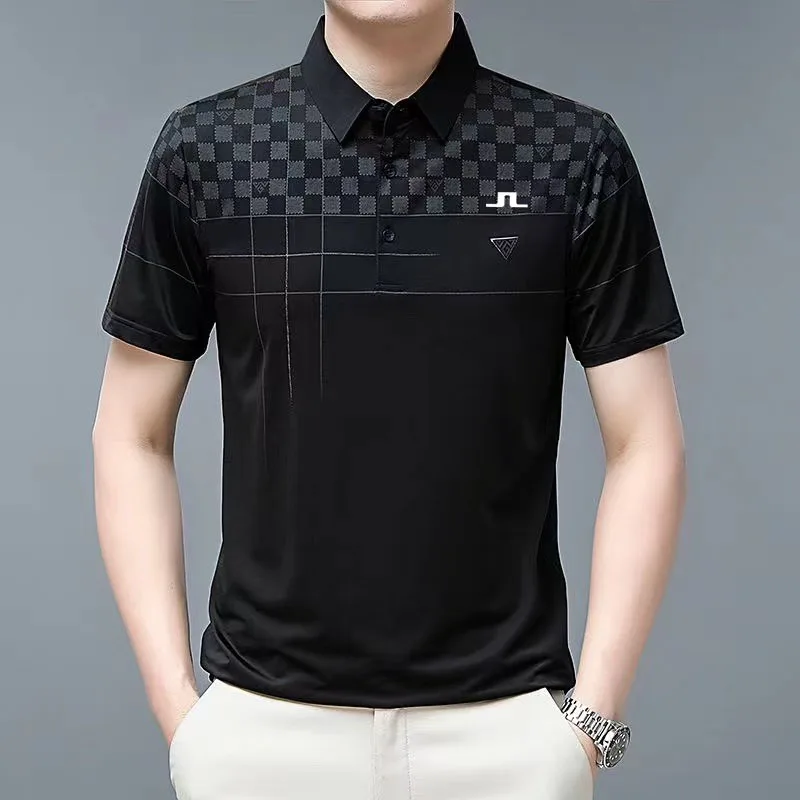 Golf Shirts Embroidery Men Golf Wear Summer Men's Golf T-shirt Comfortable Men's Tops Short Sleeves Golf Tops Men Golf Clothing