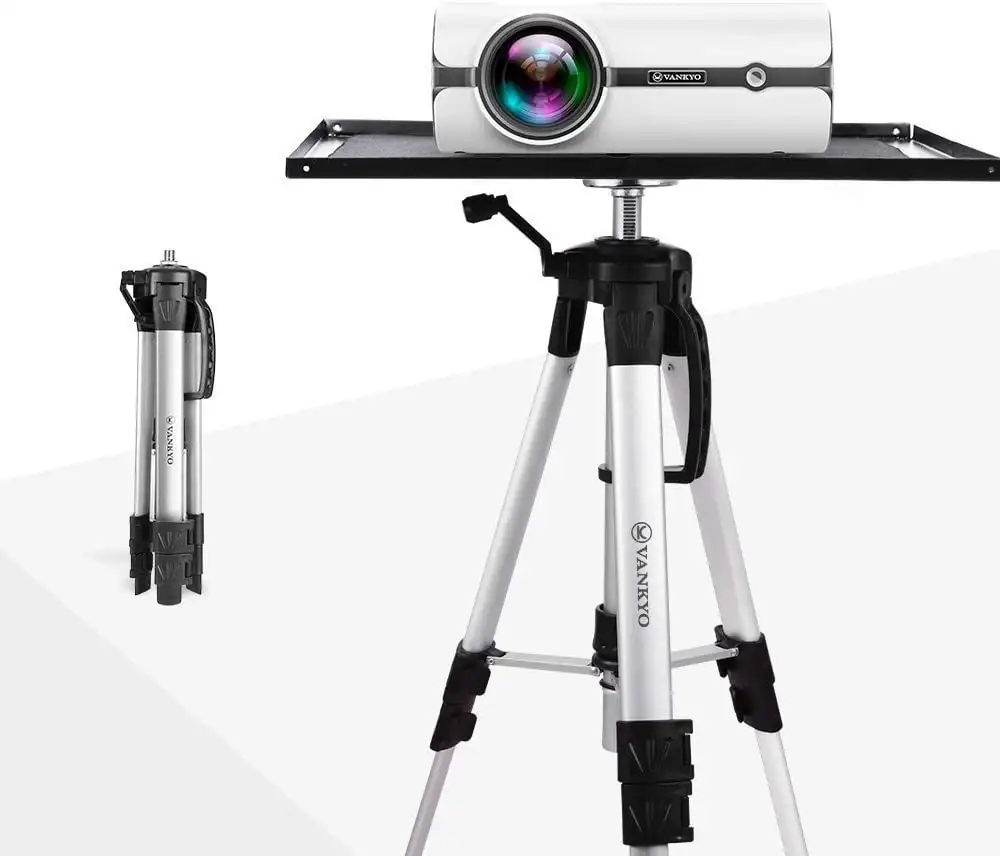 

Aluminum Tripod Projector Stand, Adjustable Laptop Stand, Multi-Function Stand, Computer Stand Adjustable Height 17'' to 46'' L