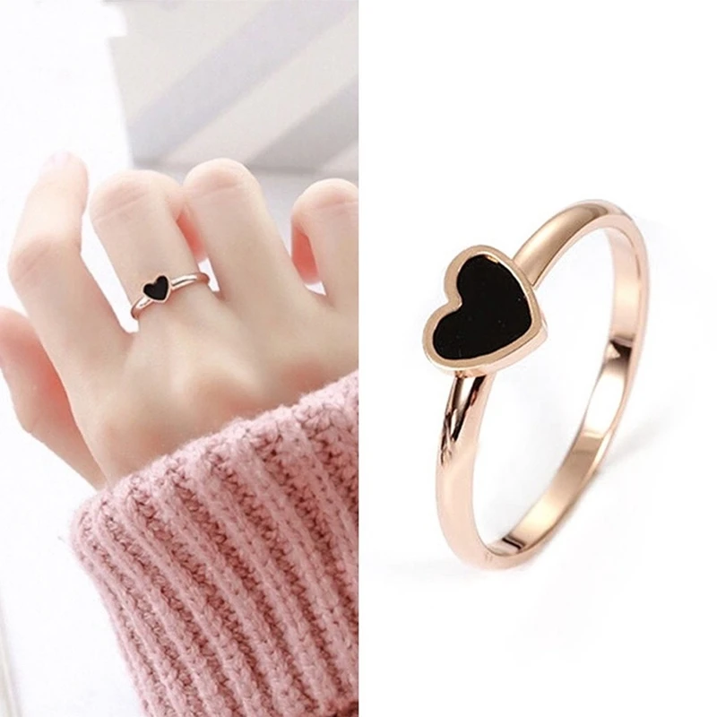 

Love Heart Ring Female Retro Wedding Rings for Woman Jewelry Gift